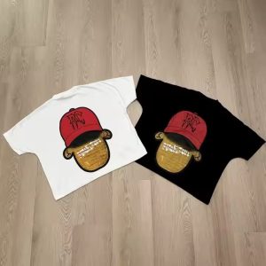 Custom Mock Neck Tshirt Logo Boxy Fit Cut and Sew T-Shirt Oversized Tshirt 300 Gsm Men's Cropped T Shirt Printed Streetwear