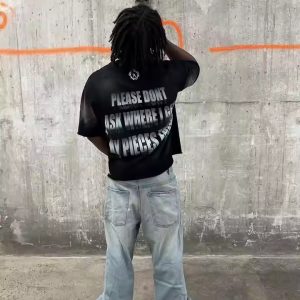 Custom 2025 New Streetwear Vintage Washed T-Shirt Printed Heavy Cotton Raw Hem Boxy Cropped Acid Wash T Shirt for Men