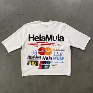 Custom DTG Printing 2025 New Streetwear Men's 260Gsm Oversized O Neck Vintage Rapper Boxy Cropped Heavy Weight T-Shirt