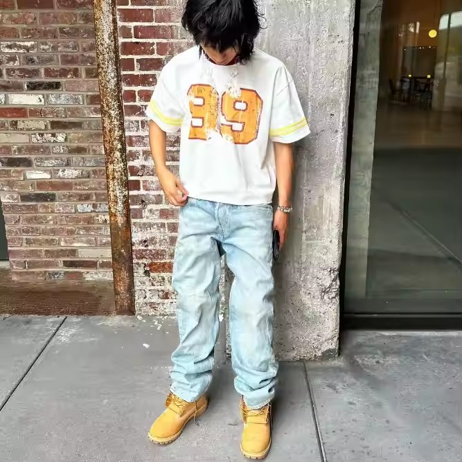 Custom DTG Printing Logo Drop Shoulder Heavy Cotton Crew Neck Tee Boxy Cropped Streetwear Vintage Heavyweight Oversized T Shirt