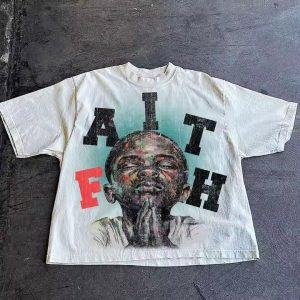 Men's Boxy Cropped T-Shirts Heavyweight 100% Cotton O Neck Graphic Printed Dtg Screen Printing T Shirts Logo Pattern Custom