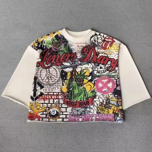 Custom Heavy 100% Cotton 250 Gsm Graphic Printed Drop Shoulder T-shirts Tee Heavyweight Oversized Boxy Cropped T Shirt Men