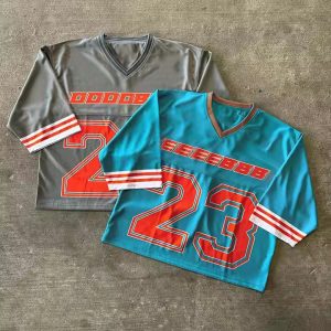 Custom Streetwear Vintage Mens Polyester Quick Dry Sports Retro Soccer Basketball Mesh Men Boxy Jersey Football T-shirt