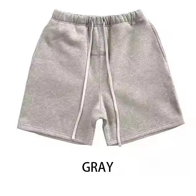 Custom Long Drawstring French Terry Heavy Mens Training Athletic Unisex Cotton Sports Shorts Blank Gym Sweat Shorts for Men