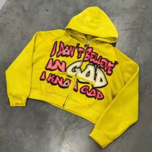 Acid Washed Dtg Print Men Unisex Winter Heavyweight Cotton Cropped Boxy Distressed Hoodie Custom Zip up Hoodie