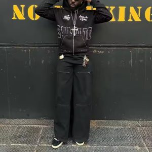 Custom Rhinestone Zip up Hoodie 450 Gsm Thick Heavy Weight Screen Printing Logo Streetwear Zipper Hoodies Men
