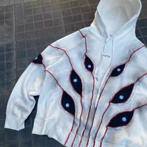 Custom Applique Embroidery Heavy Distressed Hoodie Pullover Jacket Acid Vintage Wash Men Streetwear Hoodie&sweatshirts