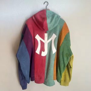 Heavy Weight French Terry Men Hoodie Acid Wash Distressed Hoodie Sunfaded Cracked Worn Cropped Boxy Hoodie for Men