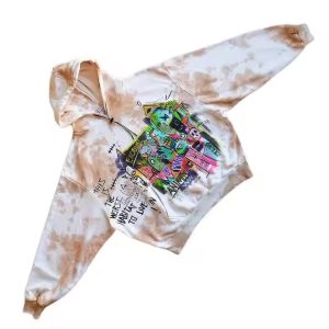 High Quality Luxury Custom Hoodie XL Pullover Oversized Print Tie-Dye Vintage Wash Fleece High Quality Manufacturer