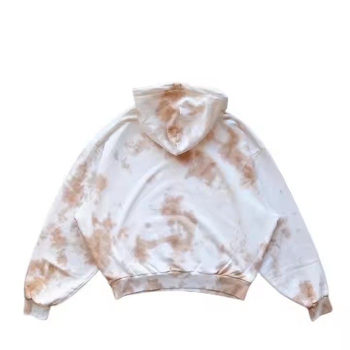 High Quality Luxury Custom Hoodie XL Pullover Oversized Print Tie-Dye Vintage Wash Fleece High Quality Manufacturer