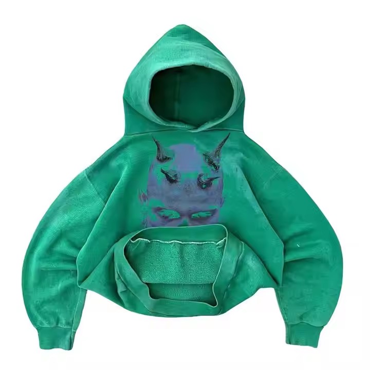 Custom 3D Logo Distressed Acid Washed Hoodie 500 Gsm Heavy Fabric Vintage Puff Print Design for Plus Size Spring Season