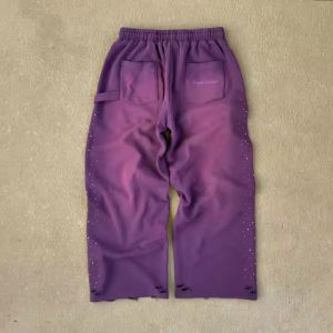 Sun Faded Sweatpants Luxury Mens French Terry Straight Leg Sweatpants Sweat Pants for Men Custom logo Washed Sweatpants