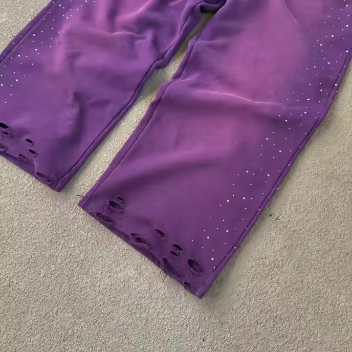 Sun Faded Sweatpants Luxury Mens French Terry Straight Leg Sweatpants Sweat Pants for Men Custom logo Washed Sweatpants