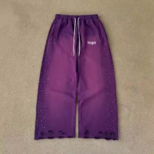 Sun Faded Sweatpants Luxury Mens French Terry Straight Leg Sweatpants Sweat Pants for Men Custom logo Washed Sweatpants