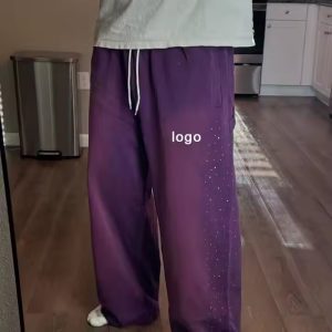 Sun Faded Sweatpants Luxury Mens French Terry Straight Leg Sweatpants Sweat Pants for Men Custom logo Washed Sweatpants