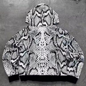 Custom 100% Cotton Men's Super Heavy Camouflage Waffle Knit Hoodie Full Zip-up with Hooded Collar Garment Dyed Washed Size XXS