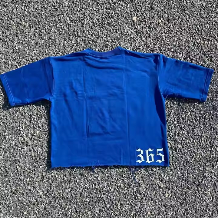 Custom Embroidery Patch Cropped Cotton T Shirt for Men Wholesale 100% Cotton Ropa De Hombre Baggy Casual Graphic Printed Tshirt