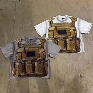 Wholesale Custom Distressed Acid Wash Rhinestone T Shirt for Men Manufacturer Oversized Cotton Boxy Streetwear T-Shirt