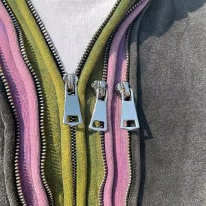 Custom Men'S Hooded Sweatshirts Vintage Heavyweight Hoodie 450 500 Gsm Cotton Double Zipper Acid Wash Triple Layer Zip up Hoodie