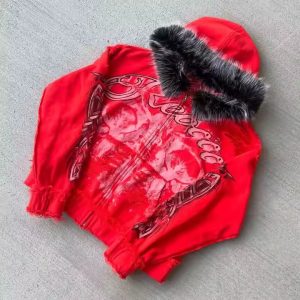2025 Hot Sale Heavyweight Printing 450 Gsm Fur Hoodie for Men Custom Streetwear Acid Wash Oversized Cropped Sudaderas Hombre