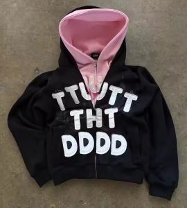 Custom French Terry Vintage Designer Hoodie for Men Embroidery Print Heavyweight Streetwear Distressed 450 500gsm Zip up Hoodie