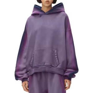 Hot Sell Streetwear High Quality Men Hoodie Sweatsuit Wholesale Custom Logo Aicd Wash Flared Sweatpants and Hoodie Sets