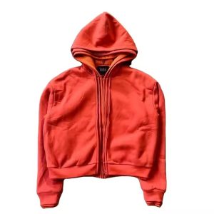 Custom Oversized Blank Cropped Hoodie Men Streetwear High Quality Three Triple Layer Zip up Unisex Men'S Heavyweight Hoodies