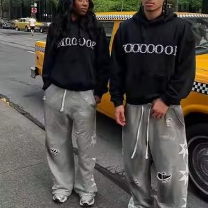 Manufacturer Custom Streetwear Hip Hop Rhinestone Gemstone Sweatshirt Hoodie Print Pullover Oversized Heavyweight Hoodie for Men