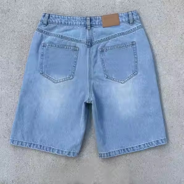 Manufacturer Custom Vintage Acid Wash Men'S Denim Shorts Embroider Logo Jorts Summer Streetwear Cargo Designer Jean Shorts