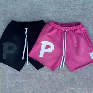 Custom High Quality Cut and Sew Acid Wash Men'S Shorts Wholesale Vintage Streetwear Cropped Printed Cotton Shorts Manufacturer