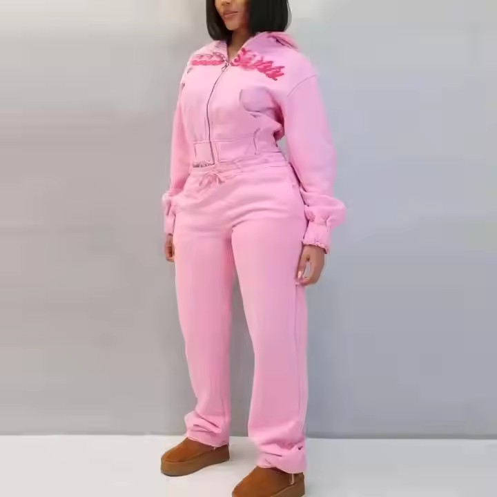 High Quality Women'S Sportswear Clothing Tracksuits Custom Plus Size Sweatsuit Gym Jogging Lounge Wear Two Piece Sets for Women