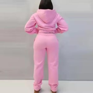 High Quality Women'S Sportswear Clothing Tracksuits Custom Plus Size Sweatsuit Gym Jogging Lounge Wear Two Piece Sets for Women
