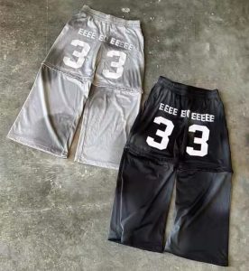 Custom Mesh Two Piece Jogging Streetwear Sweatsuit Wholesale Acid Wash Dirty Faded Casual Flared Sweatpants and Hoodie Sets Men
