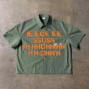 Custom High Quality Streetwear Button up Plaid Shirts for Men Clothing Manufacturer Summer Flannel Sports Boxy Plain T Shirt
