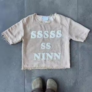 Streetwear Cropped Short Sleeves Summer Embroidery logo Linen Cotton t Shirts for Men Custom Oversized Graphic Plain T-shirt