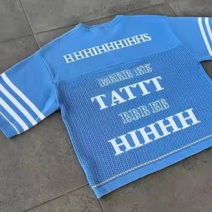 Wholesale Custom High Quality Printed Summer Men's Knitwear T-shirt Boxy Fit Mesh Jersey Cotton T Shirt Joggers for Men
